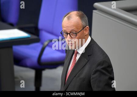Friedrich Merz dans der 24. Sitzung des 21. Deutschen Bundestages im Reichstagsgebäude. Berlin, 17.09.2025 *** Friedrich Merz à la 24e session du 21 Bundestag allemand dans le bâtiment du Reichstag Berlin, 17 09 2025 Foto :XF.xKernx/xFuturexImagex bundestagssitzung24 5940 Banque D'Images