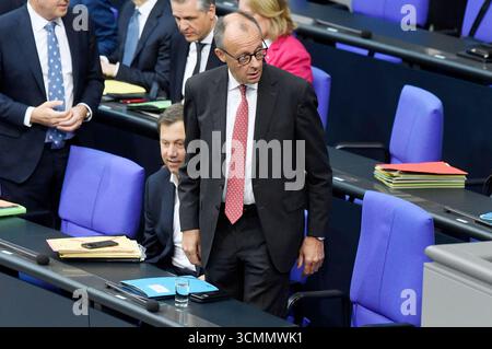 Friedrich Merz dans der 24. Sitzung des 21. Deutschen Bundestages im Reichstagsgebäude. Berlin, 17.09.2025 *** Friedrich Merz à la 24e session du 21 Bundestag allemand dans le bâtiment du Reichstag Berlin, 17 09 2025 Foto :XF.xKernx/xFuturexImagex bundestagssitzung24 5913 Banque D'Images