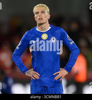 Londres, Royaume-Uni. 13 septembre 2025. Brentford v Chelsea - premier League - Gtech Community Stadium. Alejandro Garnacho de Chelsea. Crédit photo : Mark pain / Alamy Live News Banque D'Images