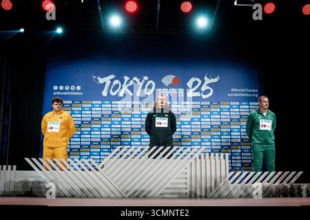 Tokio, Japon. 17 septembre 2025. Merlin Hummel (Hammerwurf Maenner, LG Stadtwerke Muenchen), JPN, Leichtathletik, Athlétisme, championnats du monde d'athlétisme 2025, Weltmeisterschaft 2025, Tokio 2025, 17.09.2025, Foto : Eibner-Pressefoto/Stefan Mayer crédit : dpa/Alamy Live News Banque D'Images