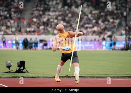 Tokio, Japon. 17 septembre 2025. Julian Weber (Speerwurf Maenner, USC Mainz), JPN, Leichtathletik, Athlétisme, championnats du monde d'athlétisme 2025, Weltmeisterschaft 2025, Tokio 2025, 17.09.2025, Foto : Eibner-Pressefoto/Stefan Mayer crédit : dpa/Alamy Live News Banque D'Images
