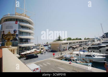 Paysage de Monaco - Monte Carlo, France - Port et yacht club Banque D'Images