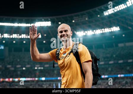 Tokio, Japon. 17 septembre 2025. Julian Weber (Speerwurf Maenner, USC Mainz), JPN, Leichtathletik, Athlétisme, championnats du monde d'athlétisme 2025, Weltmeisterschaft 2025, Tokio 2025, 17.09.2025, Foto : Eibner-Pressefoto/Stefan Mayer crédit : dpa/Alamy Live News Banque D'Images