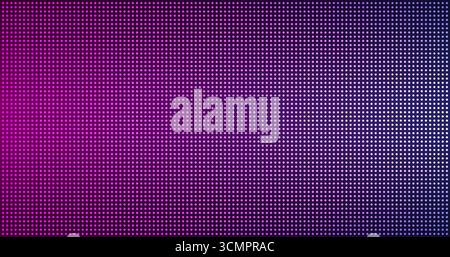 Fond d'écran lumineux LED. Ecran TV avec points de pixels. Affichage, surveillance de la texture. Vecteur abstrait néon lueur en rose et violet. Illustration de Vecteur
