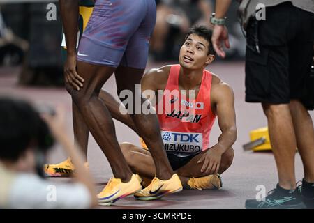 Tokyo, Japon. Crédit : MATSUO. 17 septembre 2025. Soshi Mizukubo (JPN) Athlétisme : Championnats du monde d'athlétisme Tokyo 200 m de chaleur masculine au stade national de Tokyo, Japon. Crédit : MATSUO .K/AFLO SPORT/Alamy Live News Banque D'Images