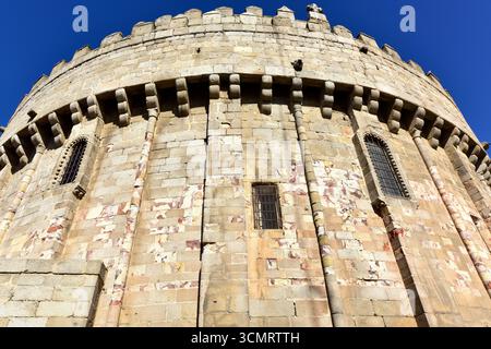 Ville de Ávila, cathédrale El Salvador (roman et gothique, 12-15ème siècle). Patrimoine mondial de l'UNESCO. Abside. Castilla y León, Espagne. Banque D'Images