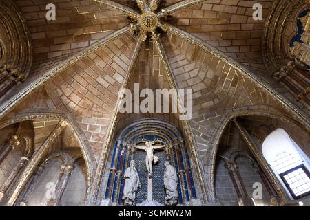 Ville de Ávila, cathédrale El Salvador (roman et gothique, 12-15ème siècle). Patrimoine mondial de l'UNESCO. Intérieur. Castilla y León, Espagne. Banque D'Images