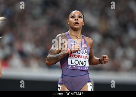 Tokyo, Japon. Crédit : MATSUO. 17 septembre 2025. McKenzie LONG (États-Unis) Athlétisme : Championnats du monde d'athlétisme féminin Tokyo 200 m au stade national de Tokyo, Japon. Crédit : MATSUO .K/AFLO SPORT/Alamy Live News Banque D'Images