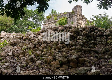 Visite de Chichen Itzá, site archéologique maya, Yucatán, Mexique Banque D'Images