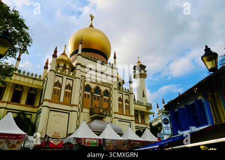 Mosquée du sultan à Kampong Glam, Singapour Banque D'Images
