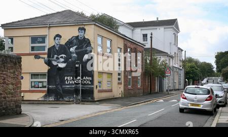Penny Lane, Liverpool, Royaume-Uni Banque D'Images
