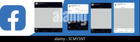 Modèle de publication Facebook vecteur de mise en page des médias sociaux Illustration de Vecteur