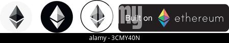 Construit sur le logo Ethereum. ETH. Illustration vectorielle éditoriale Illustration de Vecteur