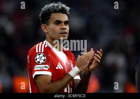 Munich, Deutschland. 18 septembre 2025. 17.09.2025, Allianz Arena, Munich, Ligue des Champions, FC Bayern Munich vs FC Chelsea, photo : Luis Diaz (Munich) crédit : dpa/Alamy Live News Banque D'Images