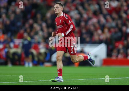 Liverpool, Royaume-Uni. 17 septembre 2025. Florian Wirtz de Liverpool lors du match Liverpool vs Atletico Madrid UEFA Champions League à Anfield, Liverpool. Le crédit photo devrait se lire : James Baylis/Sportimage crédit : Sportimage Ltd/Alamy Live News Banque D'Images