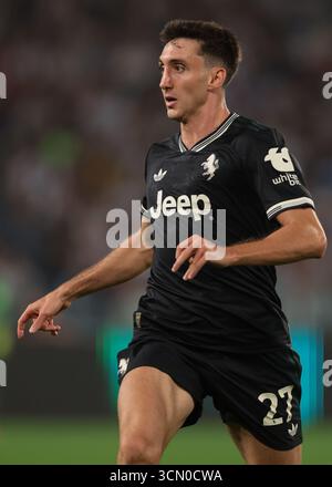 Turin, Italie. 16 septembre 2025. Andrea Cambiaso de la Juventus lors du match Juventus vs Borussia Dortmund UEFA Champions League au stade Allianz de Turin. Le crédit photo devrait se lire : Jonathan Moscrop/Sportimage crédit : Sportimage Ltd/Alamy Live News Banque D'Images