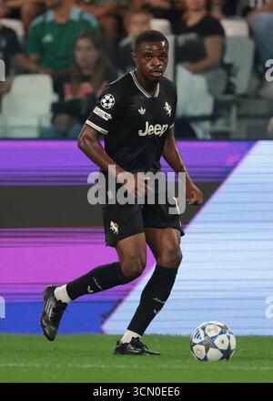 Turin, Italie. 16 septembre 2025. Pierre Kalulu de la Juventus lors du match Juventus vs Borussia Dortmund UEFA Champions League au stade Allianz de Turin. Le crédit photo devrait se lire : Jonathan Moscrop/Sportimage crédit : Sportimage Ltd/Alamy Live News Banque D'Images