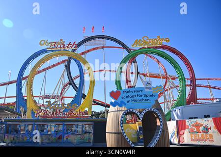 Munich, Deutschland. 18 septembre 2025. Loopin Munich Ride, spot photo pour la candidature aux Jeux Olympiques de Munich. Tournée de presse avant la 190e Oktoberfest 2025 le 18 septembre 2025 ? Crédit : dpa/Alamy Live News Banque D'Images