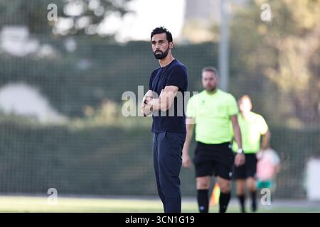 Madrid, Espagne. 17 septembre 2025. Alvaro Arbeloa (RM Castilla) Football/Football : Espagnol 'Primera RFEF' Groupe 1 match entre Real Madrid Castilla - Racing club de Ferrol au Campo 7 de Ciudad Real Madrid à Madrid, Espagne . Crédit : Mutsu Kawamori/AFLO/Alamy Live News Banque D'Images