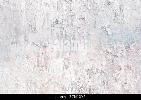 Coups de pinceau pastel blanc de peinture à l'huile sur toile, fond pour vos produits. Banque D'Images