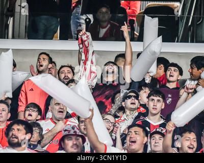 17 septembre 2025. Stade monumental, Buenos Aires, Argentine. River plate Fansin le match entre River plate et Palmeiras. COPA CONMEBOL Libertadores. Crédit : Facundo Morales uniquement pour un usage éditorial Banque D'Images
