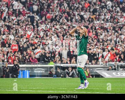 17 septembre 2025. Stade monumental, Buenos Aires, Argentine. Palmeira joueur dans le match entre River plate et Palmeiras. COPA CONMEBOL Libertadores. Crédit : Facundo Morales uniquement pour un usage éditorial Banque D'Images