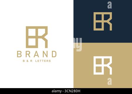Modèle d'illustration vectorielle de conception de logo BR simple Illustration de Vecteur