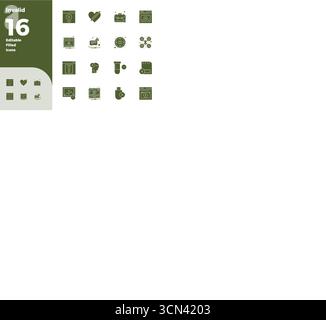 Pack essentiel d'icônes vectorielles parfaites de 16 PIXELS pour invalide en format rempli, dimensionné à 128x128 pour des performances et une évolutivité optimales. Illustration de Vecteur