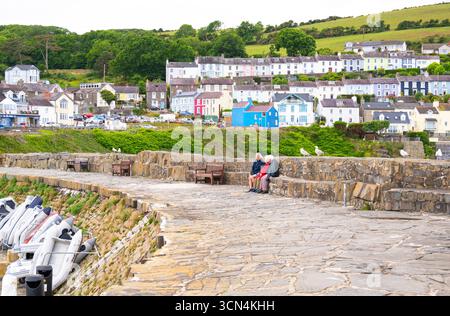 Port de New Quay, Ceredigion, pays de Galles Banque D'Images
