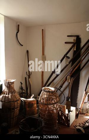 Toad Hole Cottage intérieur, How Hill, Ludham, Norfolk Broads, Norfolk, Angleterre, Royaume-Uni Banque D'Images