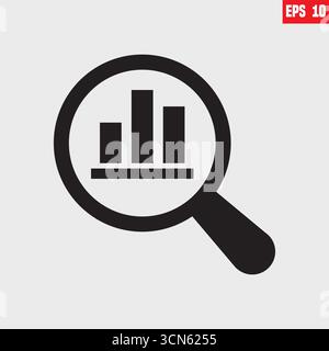 Piloté par les données vecteur piloté par l'information conception d'icônes avec analyses, aperçus stratégiques, traitement des données, Illustration de Vecteur