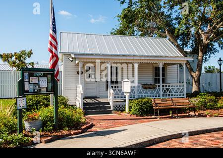 Heritage Station Post Office, Palmetto Historical Park, 10th Avenue, Palmetto, Floride Banque D'Images