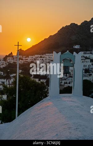 Église de Saint Paraskevi, Patmos, îles du Dodécanèse, Grèce. Banque D'Images