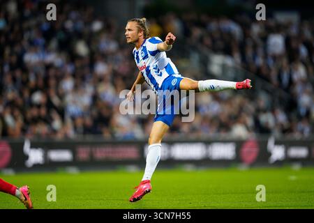 Odense, Danemark. 19 septembre 2025. 3F Superliga-kampen Mellem OB og FC Fredericia paa nature Energy Park i Odense, fredag den 19. septembre 2025. Crédit : Ritzau/Alamy Live News Banque D'Images
