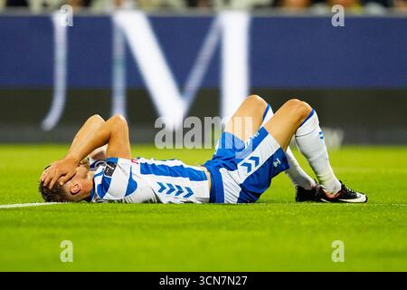 Odense, Danemark. 19 septembre 2025. 3F Superliga-kampen Mellem OB og FC Fredericia paa nature Energy Park i Odense, fredag den 19. septembre 2025. Crédit : Ritzau/Alamy Live News Banque D'Images