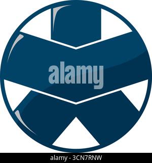 Logo sportif de personnage de football homme Illustration de Vecteur