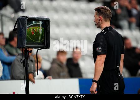 Odense, Danemark. 19 septembre 2025. 3F Superliga-kampen Mellem OB og FC Fredericia paa nature Energy Park i Odense, fredag den 19. septembre 2025. Crédit : Ritzau/Alamy Live News Banque D'Images