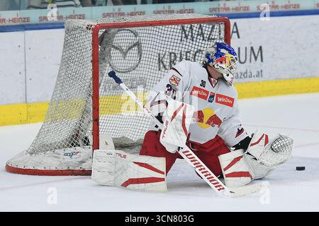 Salzbourg, Allemagne. 19 septembre 2025. Win2day ICE Hockey League 3. Runde EC Red Bull Salzburg - EC IDM Waermepumpen VSV AM 19.09.2025 in der Eisarena in Salzburg David Kickert ( Salzburg ) Foto : Revierfoto crédit : ddp Media GmbH/Alamy Live News Banque D'Images