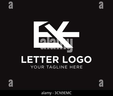 Modèle vectoriel de logo EK lettre minimaliste. Illustration de Vecteur