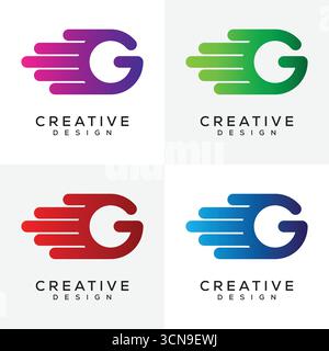 Lettre G Hand logo idée de conception Illustration de Vecteur