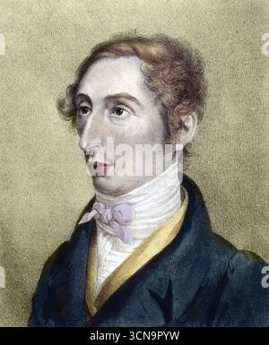Portrait de Carl Maria Friedrich Ernst von Weber (1786-1826) - compositeur et pianiste allemand Banque D'Images
