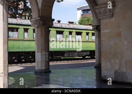 Gori, Géorgie. 9 septembre 2025. Le wagon personnel de Joseph Staline. Un chariot Pullman revêtu de blindage utilisé à partir de 1941 pour assister au Yalta an Banque D'Images