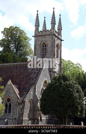 Église St Nicholas, Chawton. Il est probablement mieux connu comme l'église où Jane Austen a adoré pendant les 8 dernières années de sa vie. Banque D'Images