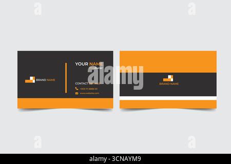 “Modèle de carte de visite professionnelle moderne pour la marque d'entreprise, maquette de papeterie de conception minimale propre pour l'identité et le marketing.” Illustration de Vecteur