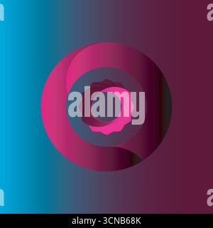 Vecteur de logo va Modern initial Swoosh Circle couleurs dégradées Illustration de Vecteur