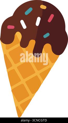 Illustrations de cône de crème glacée au chocolat Illustration de Vecteur
