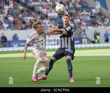 Sinsheim, Deutschland. 20 septembre 2025. 09/220/2025, PreZero Arena, Sinsheim, GER, 1.FBL, TSG Hoffenheim vs FC Bayern Munich, dans la photo #m4, la réglementation DFL interdit toute utilisation de photographies comme séquences d'images et/ou quasi-vidéo. Crédit : dpa/Alamy Live News Banque D'Images
