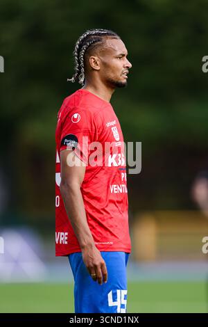 Hvidovre, Danemark. 20 septembre 2025. Marvin Egho (45) de Hvidovre vu lors du match de Betinia Liga entre Hvidovre IF et Hilleroed à la Pro ventilation Arena de Hvidovre. Crédit : Gonzales photo/Alamy Live News Banque D'Images