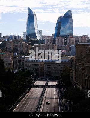 Lors du Grand Prix d'Azerbaïdjan de formule 1 Qatar Airways 2025, 17ème manche du Championnat du monde de formule 1 FIA 2025 du 19 au 21 septembre 2025 sur le circuit de Bakou City, à Bakou, Azerbaïdjan Banque D'Images