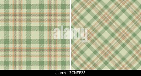 Deux motifs tartan classiques sans couture. Idéal pour les textiles, les arrière-plans, ou ajouter une touche de style vintage aux dessins. Polyvalent et intemporel. Illustration de Vecteur